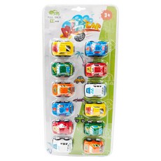 Q版小迴力車, 混合顏色, 12個