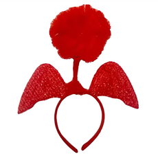 摩達客 COSPLAY派對變裝扮 美好熱情紅天使頭帶戴飾-布/塑膠/羽毛-頭圈直徑10CM, MX210702011, 1個