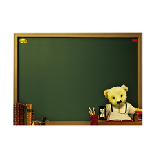 3M Post-it 利貼 可再貼備忘板 中方型 558M-B, 熊熊系列, 1片, 1個