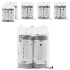 DEARCUS 捲筒型拋棄式洗碗布 Set 2, 雙面超細纖維材質, 極度耐用清潔巾, 灰色, 60張, 6捲