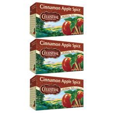 CELESTIAL SEASONINGS 詩尚草本 蘋果肉桂茶 無咖啡因草本茶 1.7 OZ (48g), 2.4g, 20包, 3盒