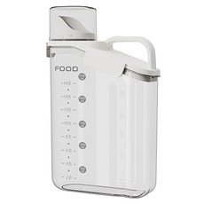 喜悠力 儲米/儲糧/飼料 鷹嘴式透明密封保鮮罐, 1個, 象牙白, 2.8L