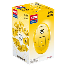 GEOMAG KOR EGG系列 磁性變化球 55入, 激發想像力, 打造各式各樣的角色, 亮黃色