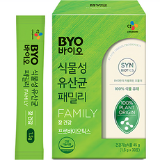 CJ BYO 專利益生菌 全家用, 30包, 1盒