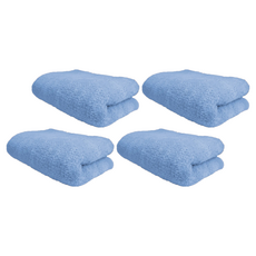 OK-PO-LO 好馬牌 長毛絨超激吸水大毛巾, 30cm x 90cm, 超細纖維, 天空藍, 4條