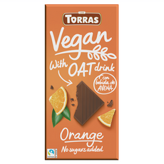 TORRAS 多樂 燕麥風味橙香巧克力, 100g, 1片