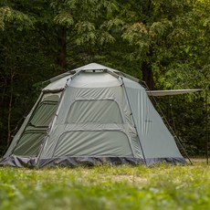 fast camp 自動8窗一鍵式帳篷, 8人, 卡其色