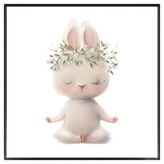 Boluo 菠蘿選畫所 小兔兔冥想 APLS6656G, 金色