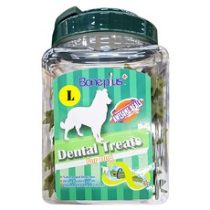 Boneplus L號 犬用潔牙骨, 健康口腔護理, 螺旋設計360度深層清潔, 富含礦物質, 天然草本, 600g, 1桶