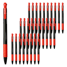 PENROTE 筆樂 中油筆 919 紅色 超值辦公學習書寫用品, 100支