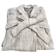 non-no 儂儂 知名五星級飯店總統套房專用浴袍，消臭竹炭紗，Free Size，男女皆適用, 淺灰色, 1件