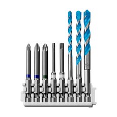 BOSCH 博世 台灣公司貨 Pick n Click 皮克力 6角柄萬用鑽頭 + 65mm起子頭 8件組, 1組