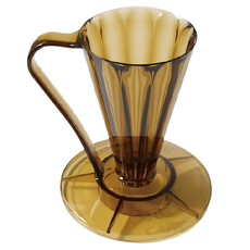 CAFEC DEEP 27 花瓣濾杯, 1個, 透棕色, 1 杯份