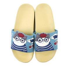 kUSUgURU JAPAN 日本眼鏡貓 ANIMAL MODE系列 防水防滑柔軟厚底室內外拖鞋