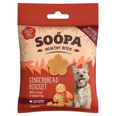 SOOPA 舒趴 生機狗點心/營養嘴嚼錠, 薑餅人, 50g, 1包