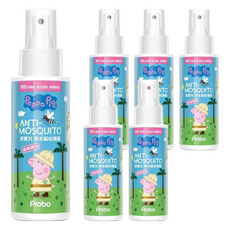 Probo 博寶兒 草本驅蚊噴霧 佩佩豬, 含植物精油, 無DEET, 100ml, 6瓶