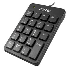 DIKE 巧克力19鍵數字薄膜鍵盤, DK100, 1個