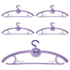 KUROMI 酷洛米 萌趣寬肩衣架, 成人款 紫色, 5支