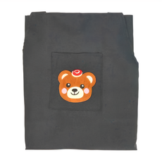 熊圓五口繡花圍裙, 顏色隨機, 1個