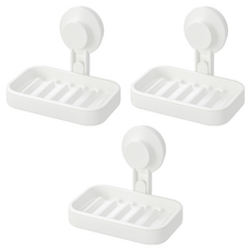 POnYKASEI 吸盤皂盒, 顏色隨機, 3個