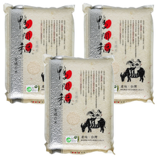 鴨間稻 有機白米, 3kg, 3包, CNS三等