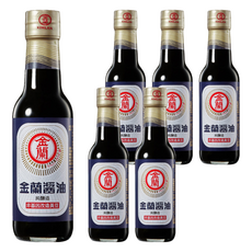 金蘭 醬油, 純釀造, 非基因改造黃豆, 295ml, 6瓶