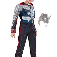 Kori Deer 可莉鹿 男童萬聖節派對表演服 北歐雷神造型, M(120~130cm), Superhero, 1入