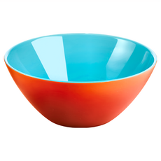 guzzini My Fusion 雙色沙拉碗 20公分, 藍橘色, 1個