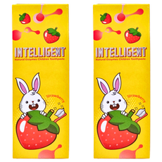 INTELLIGENT 因特力淨 兒童酵素牙膏, 天然酵素配方, 40g, 2條