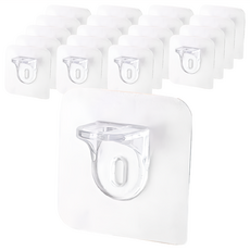 小麥購物 層板支撐架 一般款 可打孔 D009, 20個, 透明