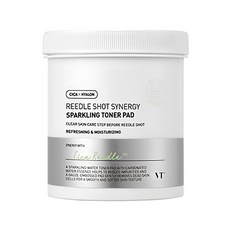 VT COSMETICS 增效爽膚棉片 REEDLE SHOT SYNERGY SPARKLING TONER PAD 清爽保濕, 80片, 1罐