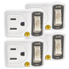 Dr.AV 聖岡科技 節電1開2插分接器 15A/125V/1650W, 5.5cm, PK-827SQ, 4個