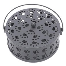 喵汪森林 簍空腳印造型 蚊香盒, 黑色