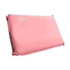 Outdoor Base 3D舒壓自動充氣枕頭, 珊瑚粉, 1個