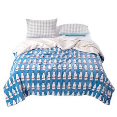 Betrise 貝翠絲 抗靜電升級款- 輕生活 清新印花暖柔金貂絨雙面毯