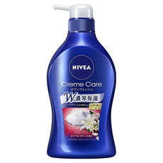 NIVEA 妮維雅 絲滑雙倍濃厚保濕沐浴乳 英國百合花香, 480ml, 1瓶