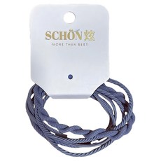 SCHÖN基本款皮筋組-霧藍, 髮圈髮束, 簡約設計, 柔軟材質, 呵護秀髮, 1組