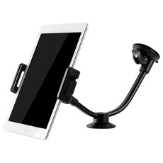 E Store 平板手機架 車架 附吸盤底座，黑色，穩固吸盤，多角度調整，適用多種尺寸平板手機, 1組