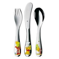 WMF DISNEY 兒童餐具 3件組 德國製 18/10 不銹鋼, 刀子＋叉子＋湯匙, 小熊維尼, 1組