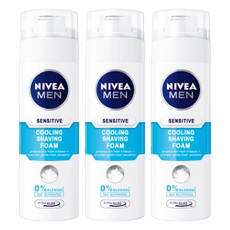 NIVEA 妮維雅 男士 極淨酷涼刮鬍泡, 敏感性肌膚適用, 200ml, 3瓶