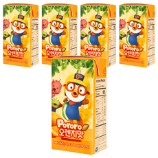 Pororo 淘氣小企鵝 柳橙風味飲, 190ml, 5入