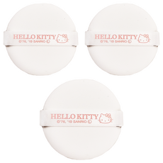 Hello Kitty 凱蒂貓 液態粉底用粉撲 - 直徑約5.3X0.6CM, 588751, 3個