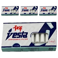 千輝 vesta 香菸濾嘴 長 – 有效過濾焦油 獨立包裝衛生 經濟實惠, 4盒
