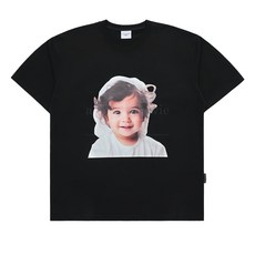 acme de la vie baby face美式復古短袖t恤(戴頭紗捲髮寶寶), 1入, M號, 黑色