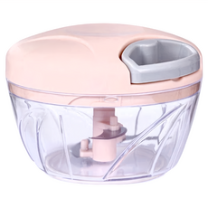 廚房手拉切碎器 500ml , 小號三刀頭, 粉色, 1個