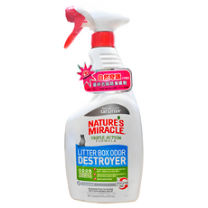 NATURE'S MIRACLE 自然奇蹟 8合1 貓砂去味除臭噴劑, 24oz, 709ml, 1瓶
