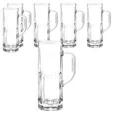 Ocean Glass 柏林附柄啤酒杯 365ml 透明玻璃杯, 高185mm, 6個