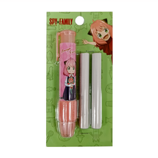 收納王妃 間諜家家酒胖型自動橡皮擦 + 補充蕊組, 粉色, 1組