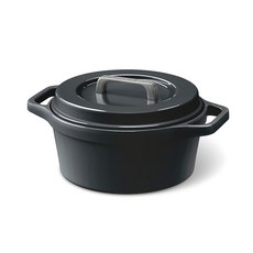 IRIS OHYAMA 愛麗思歐雅瑪 COTOCO 萬用無水調理鍋 MKSN-S20, 20cm, 黑色, 1個