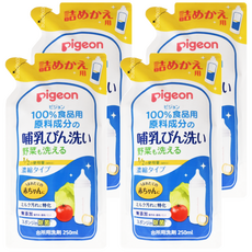 pigeon 貝親 奶瓶清潔劑補充包 濃縮版, 250ml, 4包